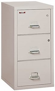Fireking Legal Safe-in-A-File Fireproof Vertical File Cabinet (2 Drawers, Impact Resistant, Waterproof), Platinum