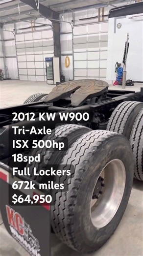 2012 KW W900 Tri-Axle For sale! $64,950 🔥