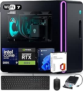 Dell Alienware Aurora R16 Gaming Desktop - NVIDIA RTX 5080 GDDR7 16GB(Beats RTX 4090) | Intel Ultra 9 285K(up to 5.7GHz) | Wi|Fi 7, Win11 Pro | 1000W Liquid|Cooled (64GB DDR5 | 8TB SSD | 2TB HDD)