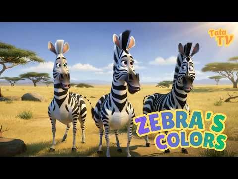 🎵 Zebra's colors | Animals Songs For Toddlers & Kids | Learning Videos for children 🎵
