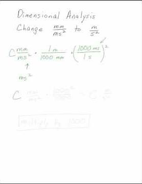Dimensional Analysis