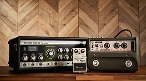Boss has delivered the RE-201 Space Echo and BOSS CE-1 Chorus Ensemble preamps in a single pedal for the BP-1W booster