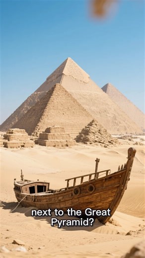 Ship next to pyramids #Shorts #DidYouKnow #HistoryFacts #AncientEgypt #Archaeology #Egyptology