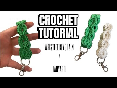 Easy Crochet Wristlet Keychain TUTORIAL