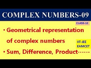 COMPLEX NUMBERS-09 || GEOMETRICAL REPRESENTATION OF A COMPLEX NUMBER| IIT EAMCET || CLASS-12 TS & AP