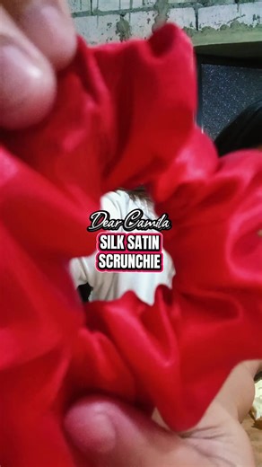 Soft and Comfy Silk Satin Scrunchie: Dear Camila