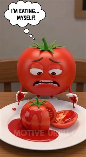 Tomato Shock: Eating Himself! 🍅😂