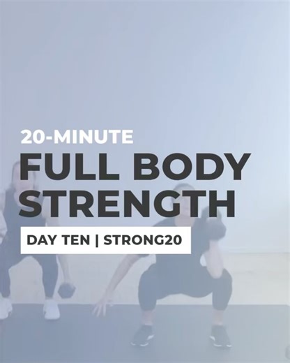 Lindsey Bomgren on Instagram: "End the program strong with a 20-Minute FULL BODY Functional Training (Strong20, Day 10) 🔥 ⁣⁣⁣⁣_________________________________⁣⁣⁣⁣⁣⁣⁣⁣⁣⁣⁣⁣ Your FINAL WORKOUT of our #Strongin20 Program! I hope you loved this program as much as we do — I am SO PROUD OF YOU. Strength, mobility and endurance - these FUNCTIONAL TRAINING exercises are designed to help you move better through your everyday life! 𝐇𝐞𝐫𝐞’𝐬 𝐭𝐡𝐞 𝗪𝐨𝐫𝐤𝐨𝐮𝐭 𝐒𝐮𝐦𝐦𝐚𝐫𝐲:⁣⁣⁣ ✔️ Length: 20 Minute