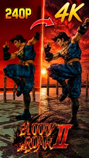 What If Bloody Roar 2 Had 2026 Graphics? 🤯 | 240P vs 4K AI Remaster #Shorts