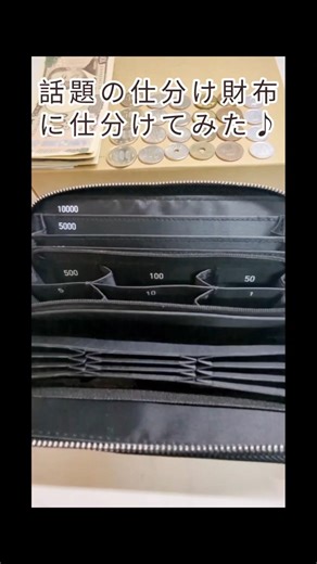 話題の仕分け財布に仕分けてみた♪ #財布 #宝島社 #jamhomemade #整理収納 #仕分け