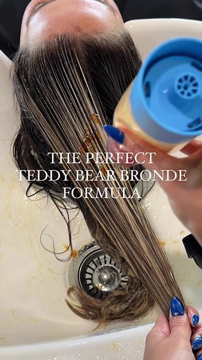 The perfect teddy bear bronde formula 🧸 Redken Shades EQ 8GI 9N 8VG #brondeformula #redkenshadeseq #redkenformula #redkenobsessed #redkeneducation #haireducation #haircolorist #behindthechair #behindthechairstylist #hairinspo #summerhaircolor #modernsalon #americansalon #utahhairstylist #blondespecialists #hairtransformation #haircolor