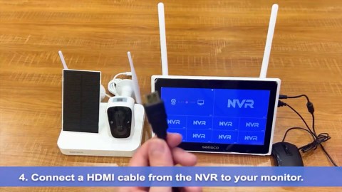 SANSCO Security Cameras Outdoor Wireless, 4 Cam Kit, No Subscription, Solar-Powered, Home Camera System 10CH WiFi NVR, 128G up to 240-day Recording, 4MP Color Night Vision, 2 Ways Audio, 5G & 2.4G