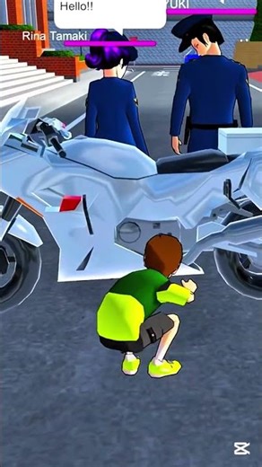 Dia mencoba mencuri sepeda polisi#sakuraschoolsimulator #shortvideo