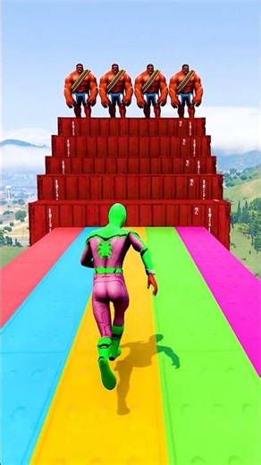 GTA 5 Epic Water Ragdolls | Spider-Man Jumps / Fails ep.18798 #shorts