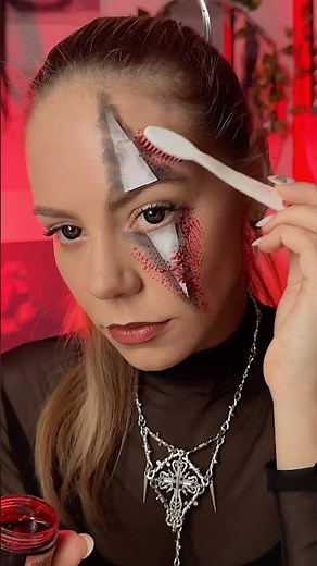 Halloween Makeup Hack 😱 Easy Spooky Trick for a Fast Dark Glam Transformation