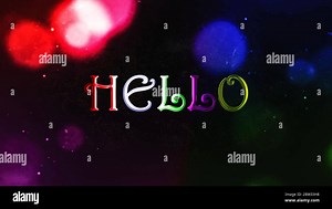 Hello text typography animation 4k hi-res stock photography and images - Alamy