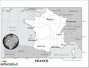 Francia Mapa Fisico Rios Europa Para Imprimir