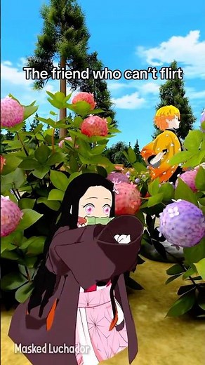 The friend that can’t flirt #demonslayer #nezuko #zenitsu #anime #funny #vrchat