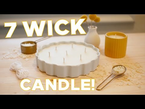 How To Make a Really Big Candle - Make a 7 Wick Candle with Me!