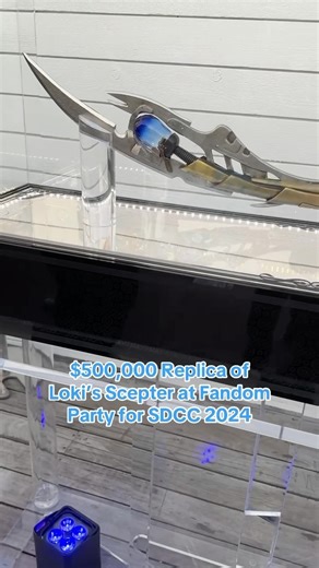 Shopping for Tony Stark’s birthday? Maybe you’ll want East Continental Gem’s $500,000 replica of Loki’s Scepter, which we spotted at the Fandom Party here at #SDCC. It’s got a 20 karat gem, though no guarantees on the Mind Stone. | CNET