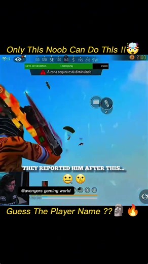 Only This Noob Can Do this !!🤯 Guess The Player Name ??🗿🔥 Wait For Impossible Clutch 😲#freefire