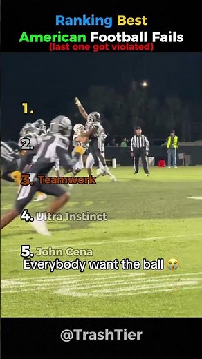 Ranking Best American Football Fails 💀 #nfl #funny #shorts