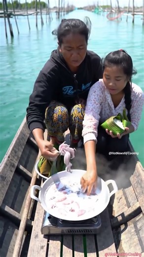 Soft Tentacles – Creamy Squid Cooked Afloat #food #seafoodprep #foodpreparation