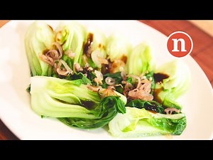 Baby Pak Choi with Oyster Sauce | Chinese Blanched Vegetables [Nyonya Cooking]