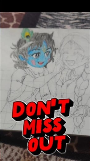 Radha Krishna Holi special drawing! #art #shorts