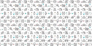 Vector set of design templates and elements for Human Resources in...