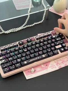 Unboxing the Gothic Neko Maid Keyboard 💕 | Cute & Dark Aesthetic Keycap Set