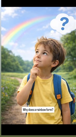 Brighton Wisdom Academy on Instagram: "Ever wondered how a rainbow forms? 🌈 When sunlight meets rain, magic happens! Each tiny raindrop makes a small rainbow, and together we see one beautiful rainbow in the sky. . . . . [[Rainbow formation, Sunlight and rain, Raindrops, Science for kids, How rainbow forms, Nature science, Visual learning, Simple science]Rainbow formation, Sunlight and rain, Raindrops, Science for kids, How rainbow forms, Nature science, Visual learning, Simple science]"