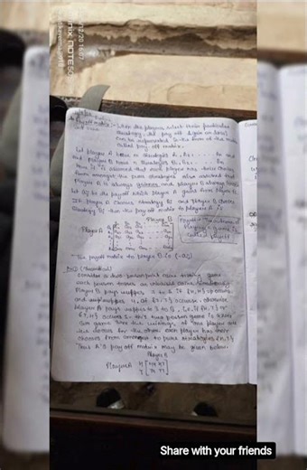 Game theory v.v.imp notes|| M.sc 3rd sem. mgkvp operation research|| #shorts#viral#youtubeshorts