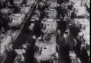 Historical Footage of Tanks Being Quckly Produced for WWII