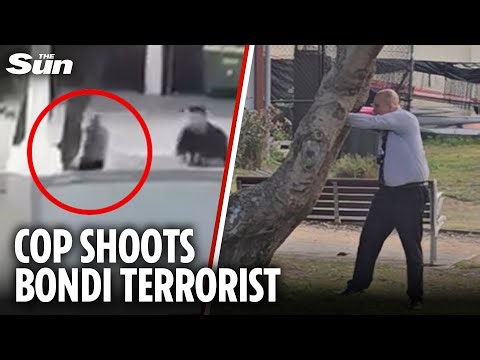 Dramatic moment hero cop ‘killed Bondi Beach terrorist’ with ‘once in a lifetime shot’