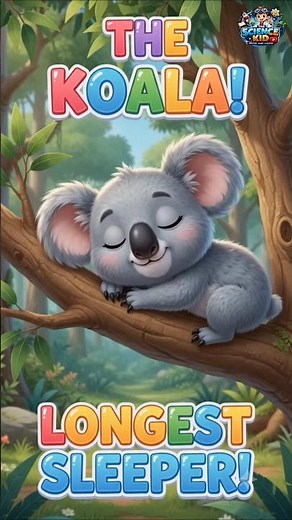 longest sleeping animal. Koala. the fun fact #funfacts #science #koala #sleep #kids