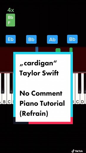 Cardigan Piano Tutorial: Learn to Play the Refrain on the Piano