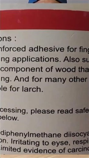 The main function of this Jowat polyurethane glue is for natural fiber finger joints.