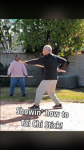 Showin' how to Tai Chi Stick!