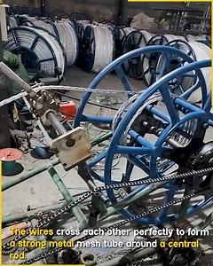 Metal Wire Braiding Machine in Action. #WireBraiding #MetalMesh | Fun club