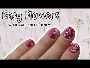 Easy Flower🌼 Nail Art with Nail Polish ( Learn all 5 designs in 2 minutes😮 )