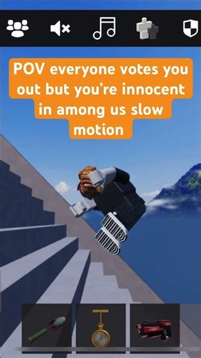 You get voted out in among us, slow motion ￼