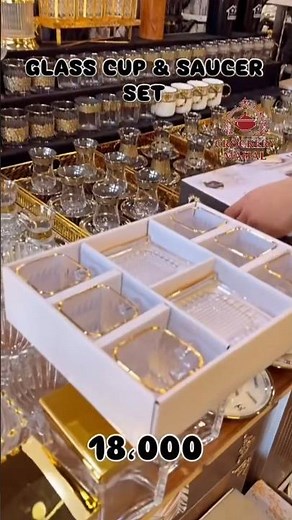 This gold-rimmed glass set is pure luxury 😍✨ #viral