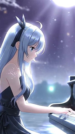 Dreamy Anime Piano Vibes 🌙 | Relaxing Aesthetic Music Short #sleepmusic #deepsleep#shorts #short