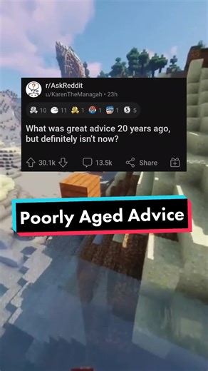 Outdated Advice: Reflections from 20 Years Ago vs. Today