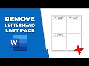 How to remove the letterhead from the last page in Word