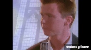 Rick Astley - Never Gonna Give You Up (Official Music Video) on Make a GIF