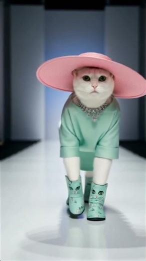 Amazing Cat Fashion Show 💖 (288) #model #cute #fashion #trend #DreamScreenAI