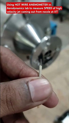 Hot wire Anemometer used to measure velocity of high speed jet coming out of nozzle