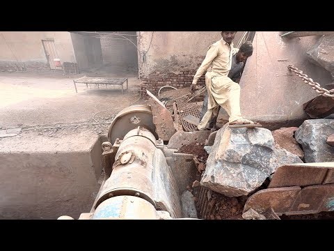 “INSANE Rock Crusher Jam! Huge Boulder Gets Smashed by Workers 💥 | Satisfying Crushing Machine”